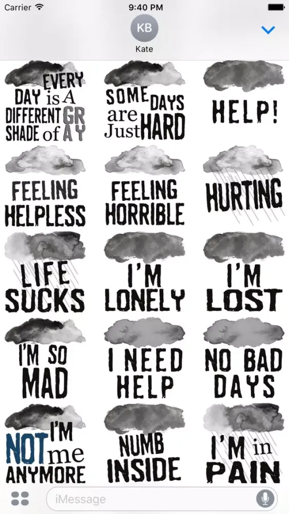 صور Bad Day Clouds Stickers