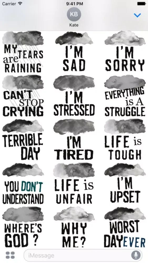 صور Bad Day Clouds Stickers