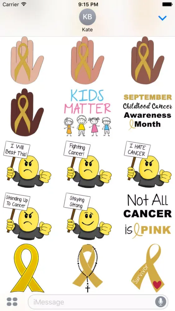 Скриншоты Childhood Cancer Stickers