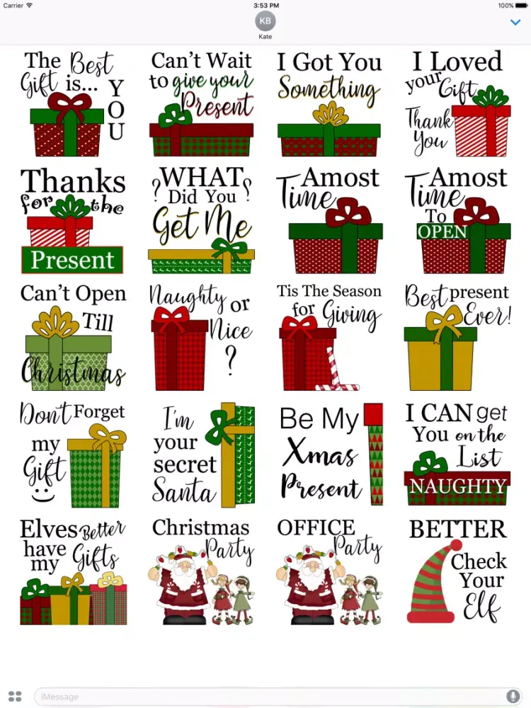 Christmas Presents Stickers iPad  Screenshots