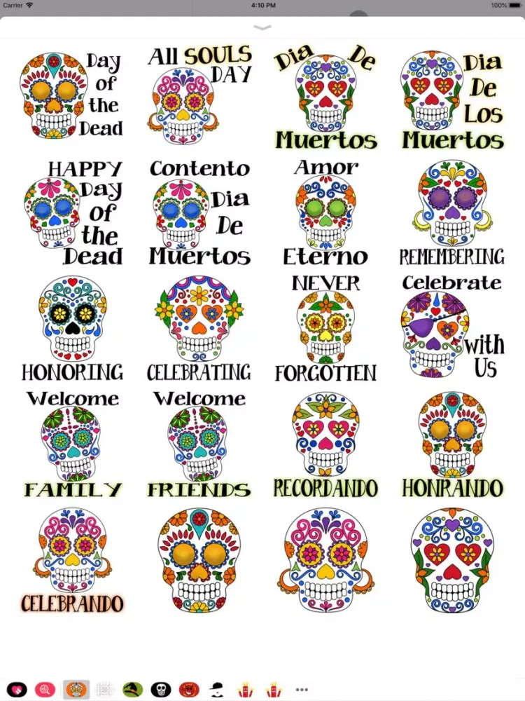Capturas de tela do Dia De Muertos Quotes iPad 