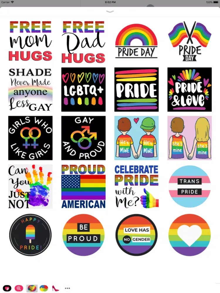 Captures d'écran de Gay Pride Texting iPad 