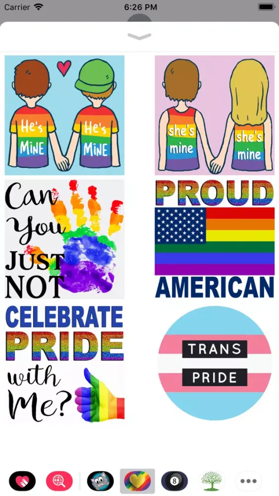 Captures d'écran de Gay Pride Texting