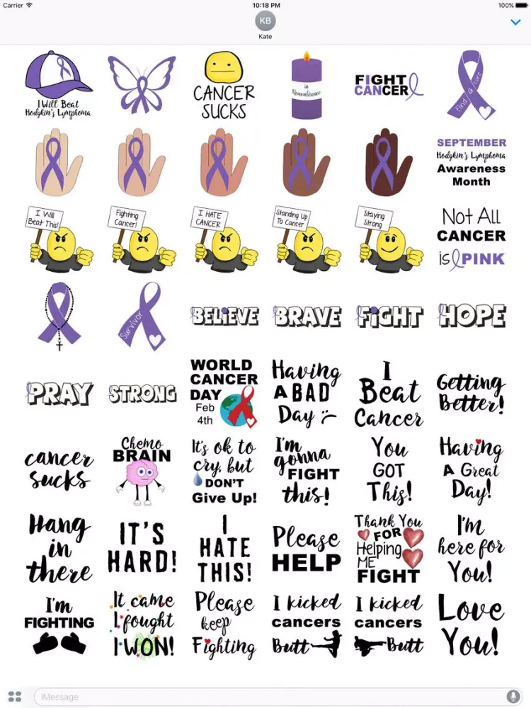 Hodgkins Lymphoma Stickers iPad  سکرین شاٹس