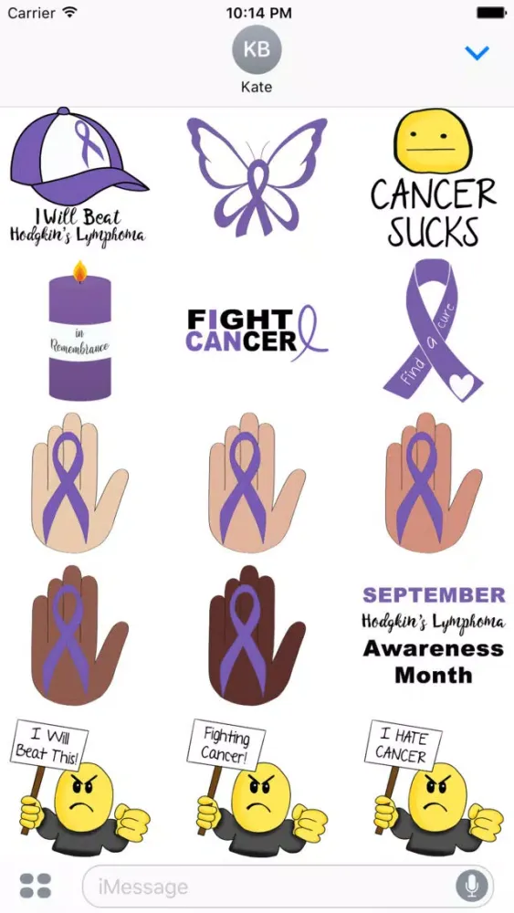 Hodgkins Lymphoma Stickers سکرین شاٹس