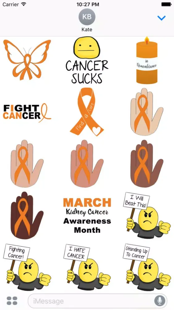 Kidney Cancer Stickers应用截图
