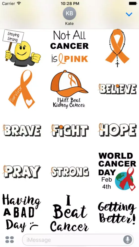 Kidney Cancer Stickers应用截图