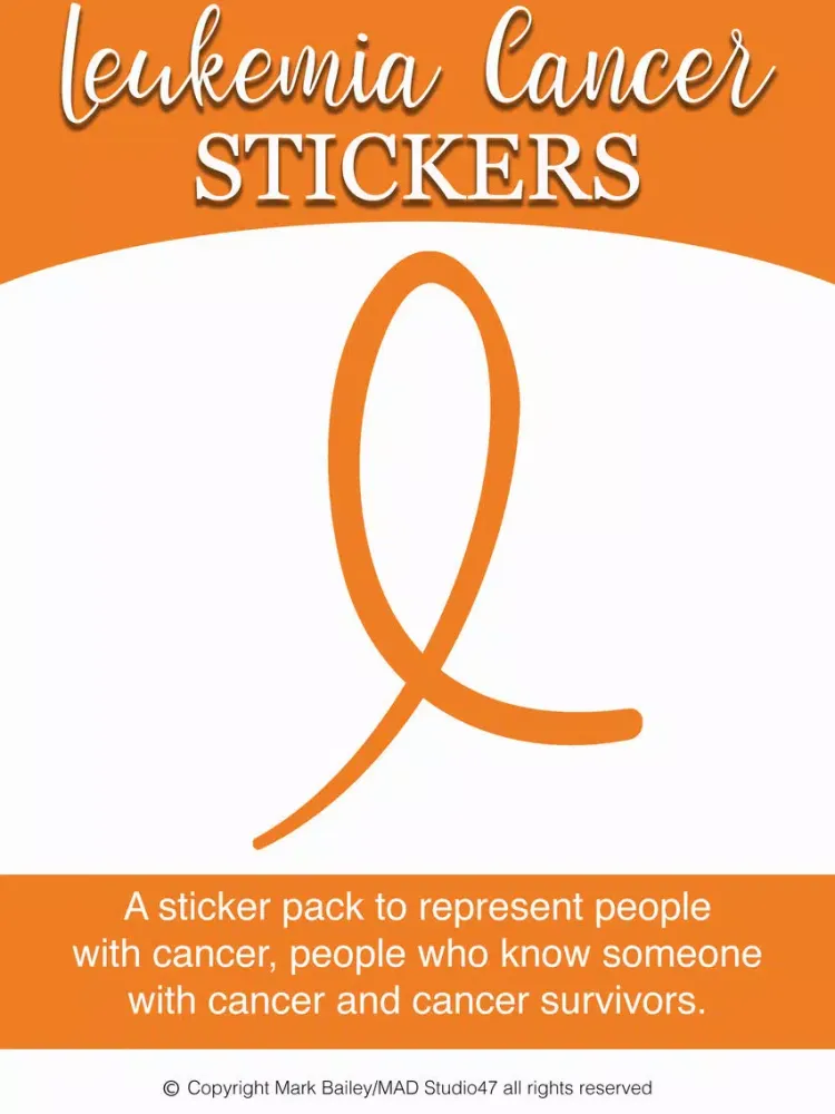 Leukemia Cancer Stickers iPad  Screenshots