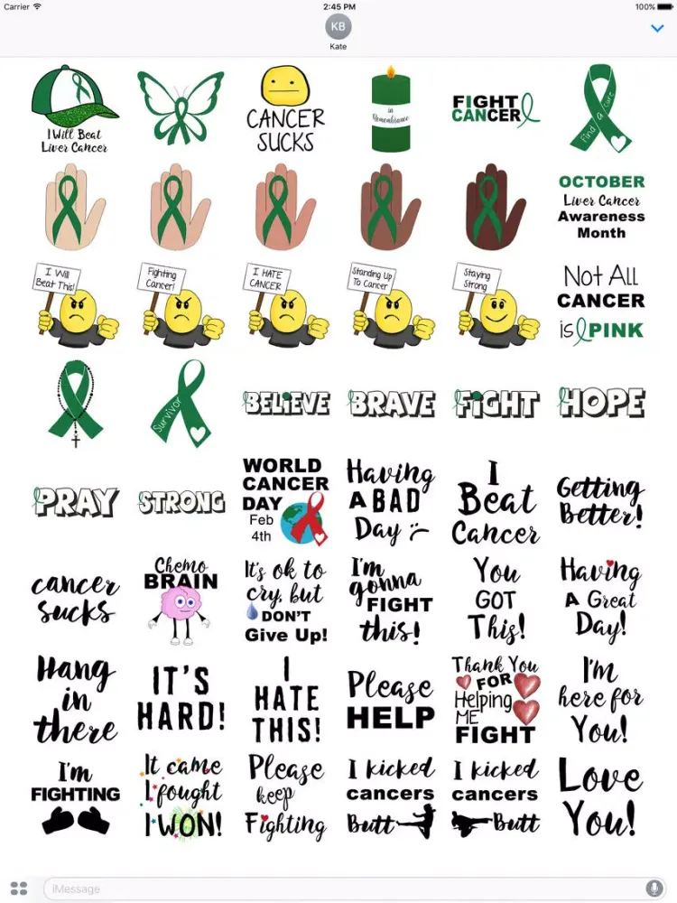 Tangkapan layar Liver Cancer Stickers iPad 
