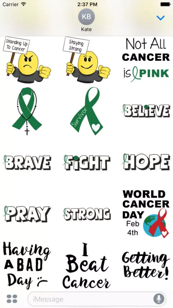 Tangkapan layar Liver Cancer Stickers