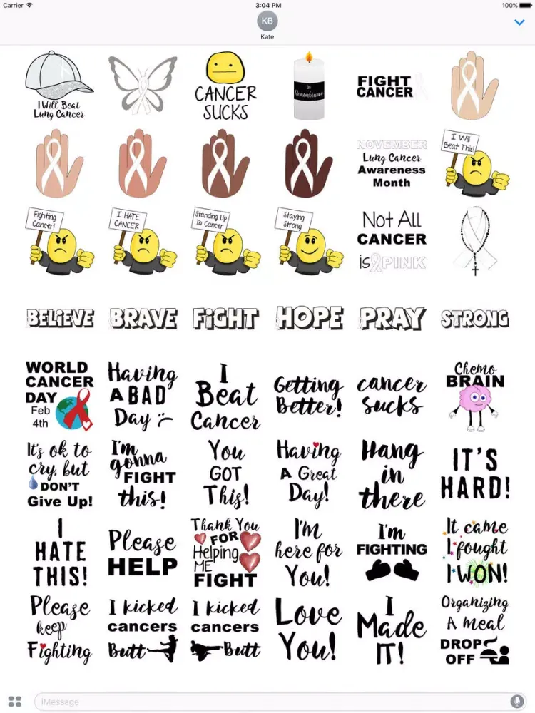Capturas de pantalla de Lung Cancer Stickers iPad 