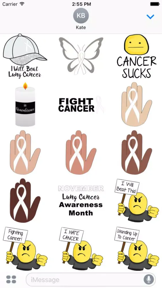 Capturas de pantalla de Lung Cancer Stickers