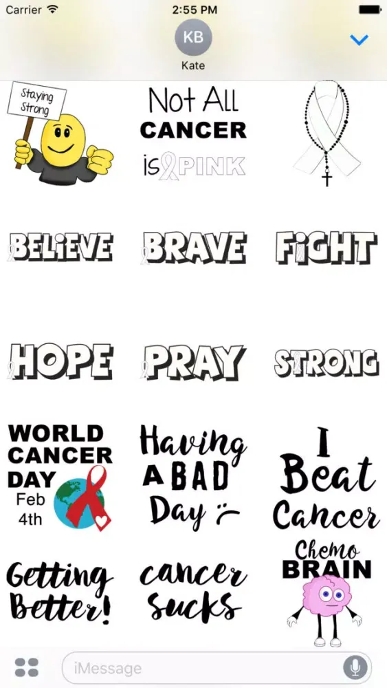 Capturas de pantalla de Lung Cancer Stickers