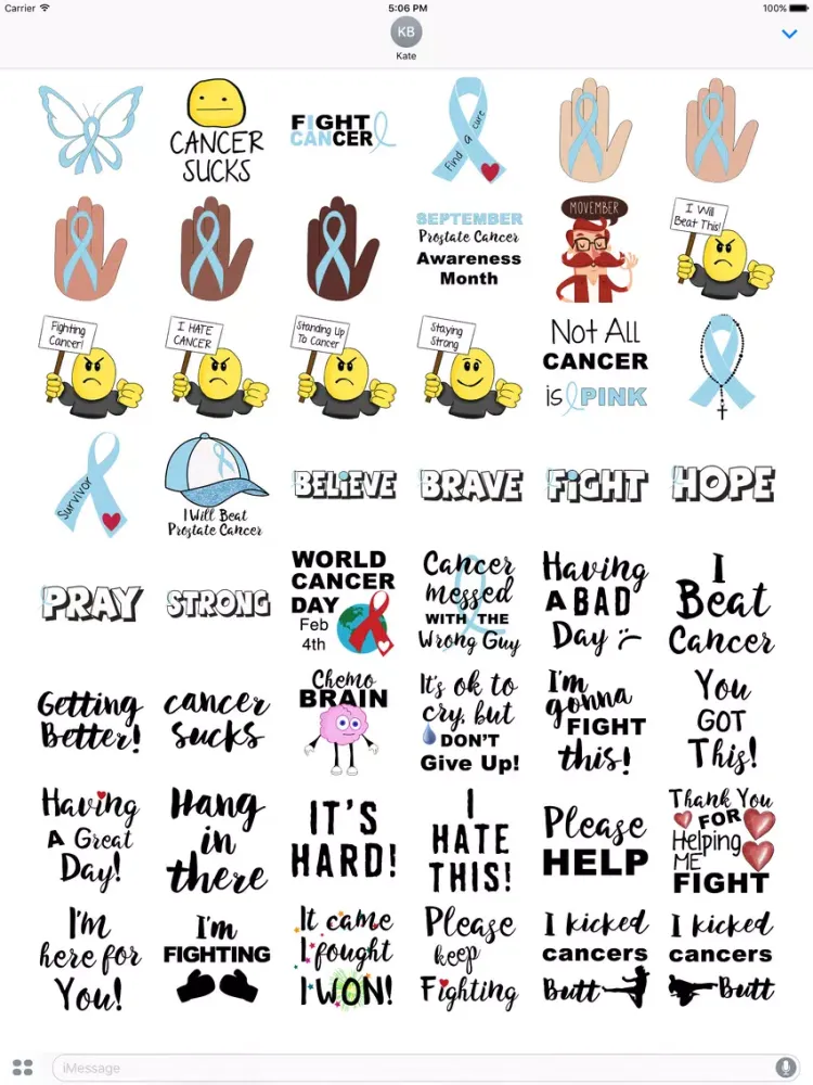 Capturas de pantalla de Prostate Cancer Stickers iPad 