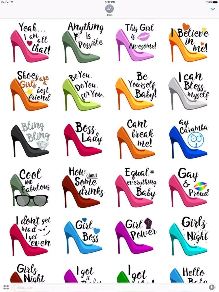 تصاویر Stiletto Stickers iPad 