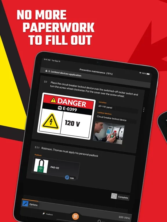 Captures d'écran de Cadlock Lockout Tagout iPad 
