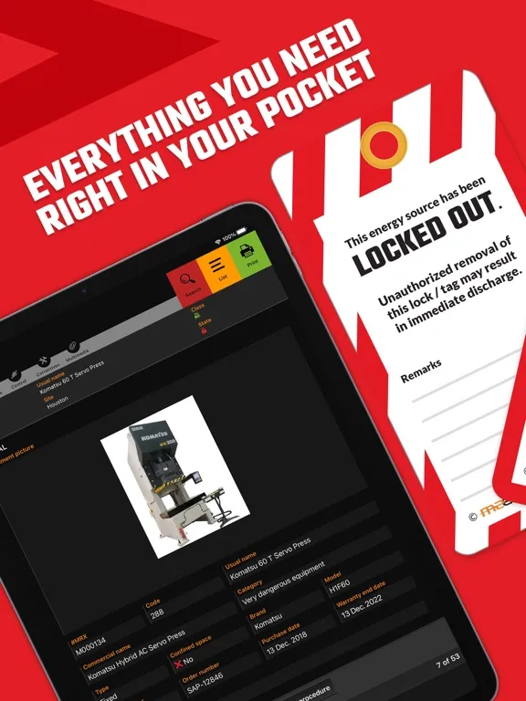Captures d'écran de Cadlock Lockout Tagout iPad 