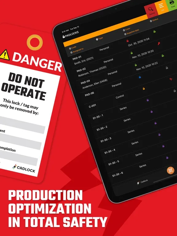 Captures d'écran de Cadlock Lockout Tagout iPad 