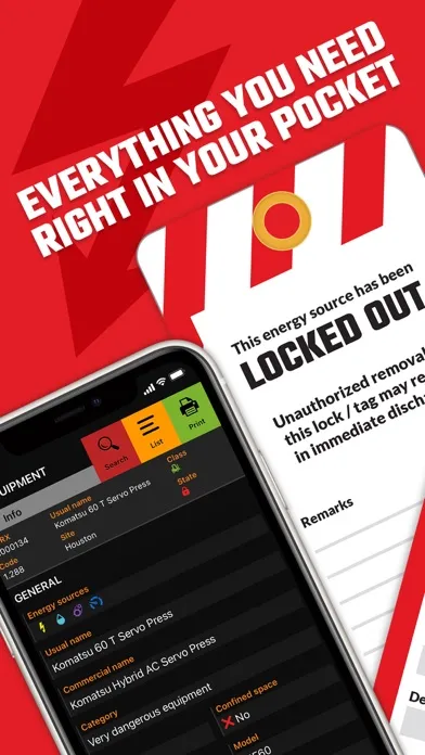 Captures d'écran de Cadlock Lockout Tagout