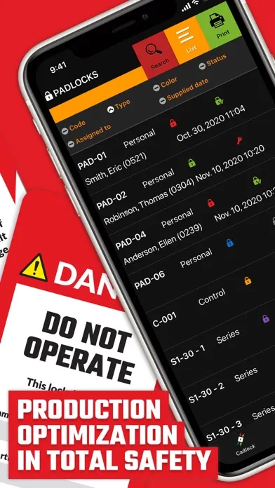 Captures d'écran de Cadlock Lockout Tagout