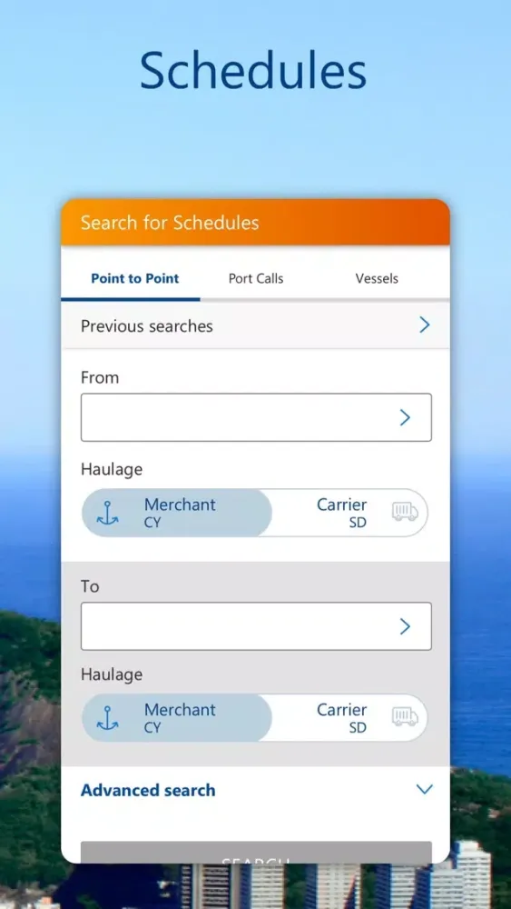 Capturas de tela do Safmarine Shipment