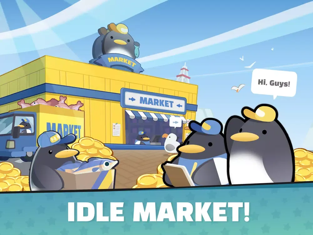 Penguin Market : Idle tycoon iPad  سکرین شاٹس