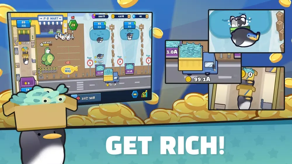 Penguin Market : Idle tycoon سکرین شاٹس