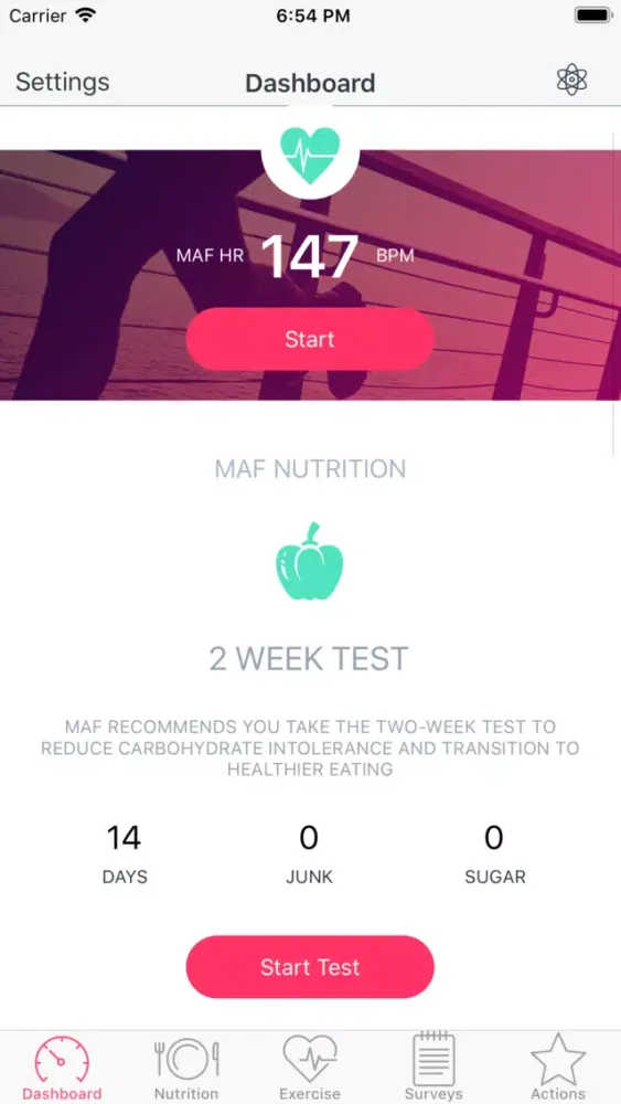 Capturas de tela do MAF App