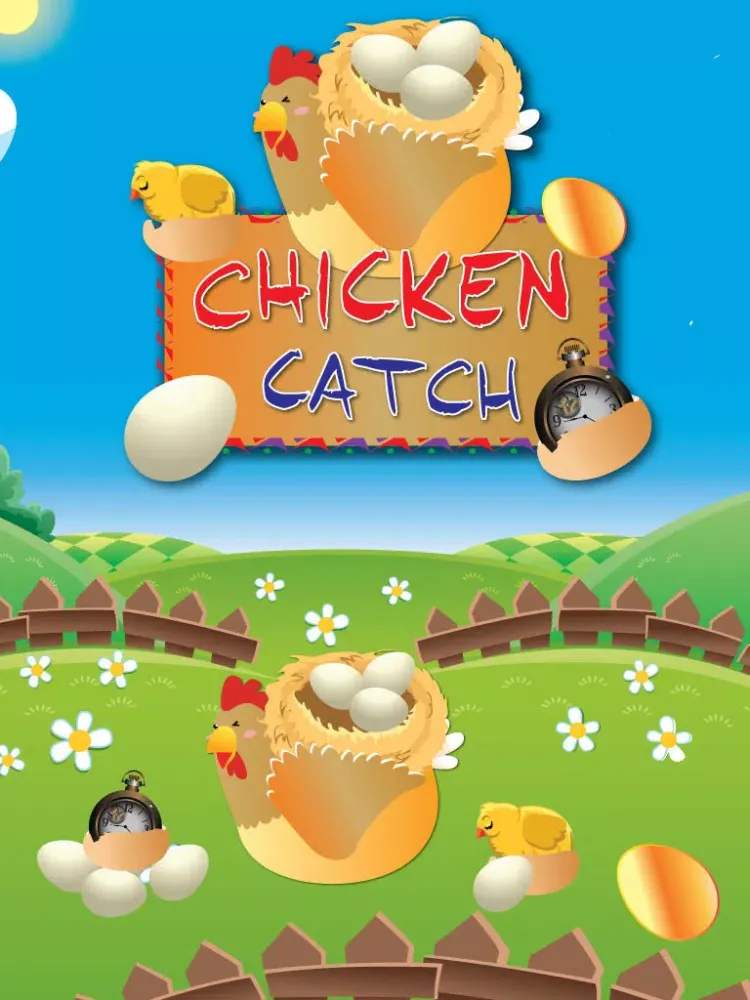 تصاویر Chicken Catch - Falling Eggs From The Sky iPad 