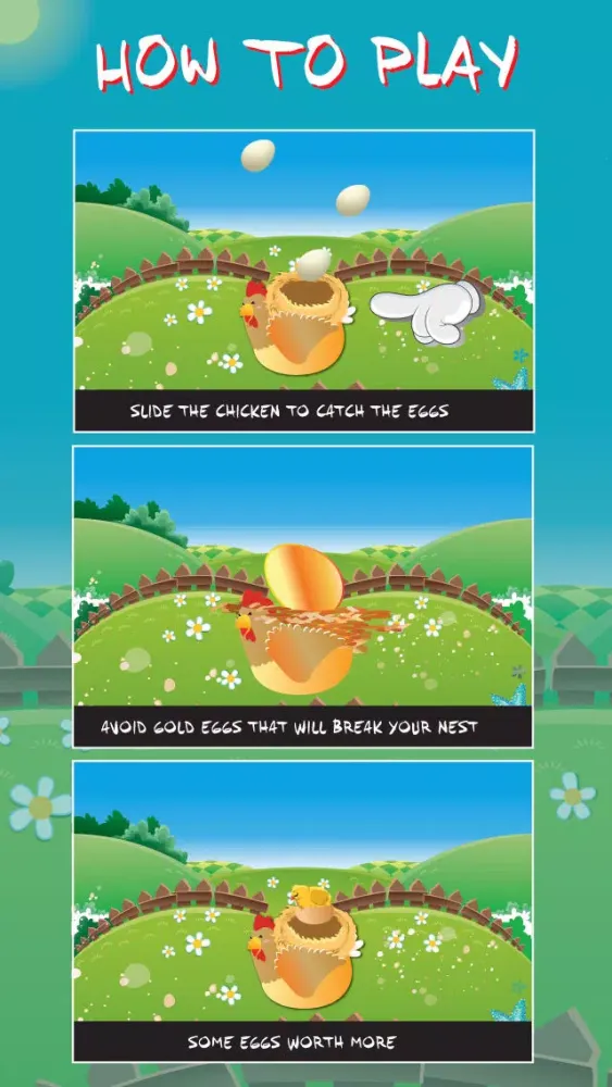 تصاویر Chicken Catch - Falling Eggs From The Sky