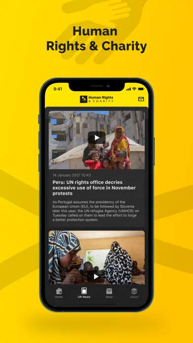 Screenshot di Human Rights & Charity