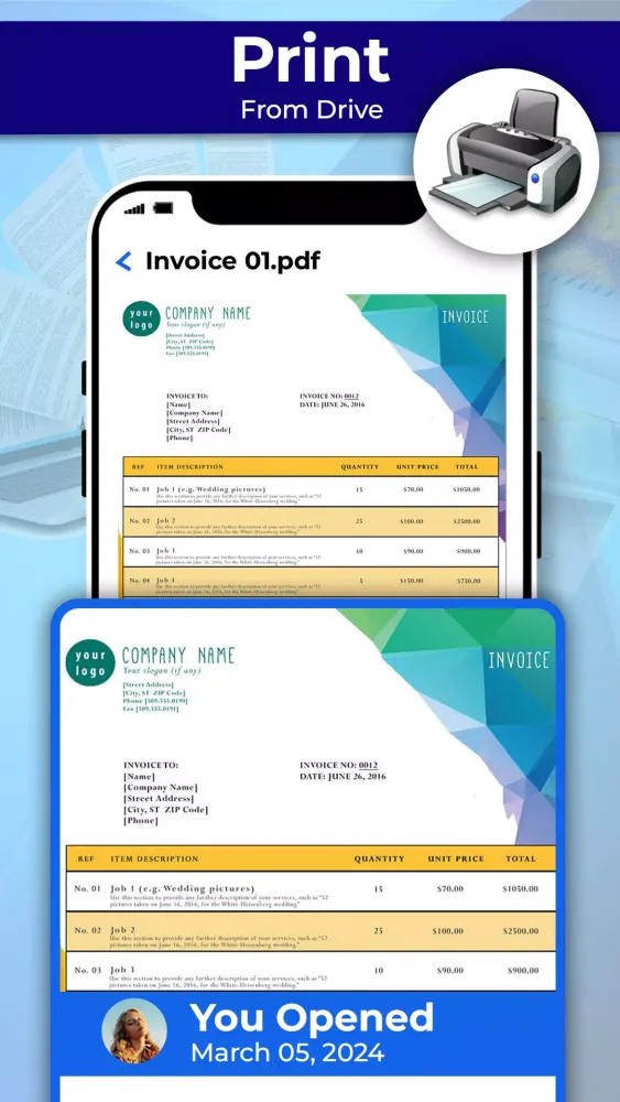 Mobile Print Smart Printer App Screenshots