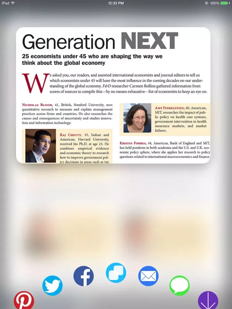 Finance & Development (F&D) magazine - IMF iPad  سکرین شاٹس