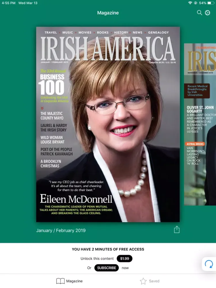 Capturas de pantalla de Irish America iPad 