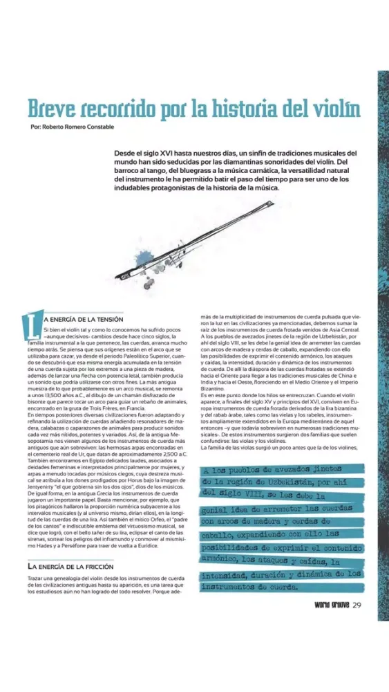 Capturas de pantalla de World Groove Magazine