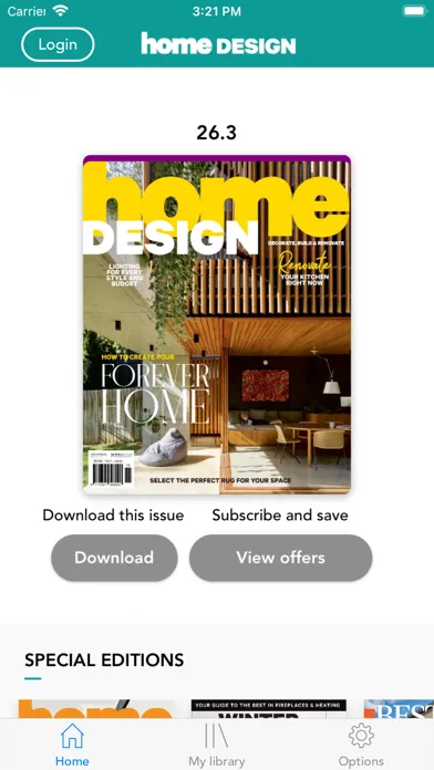 Capturas de tela do Home Design Magazine
