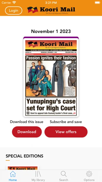 Capturas de tela do Koori Mail