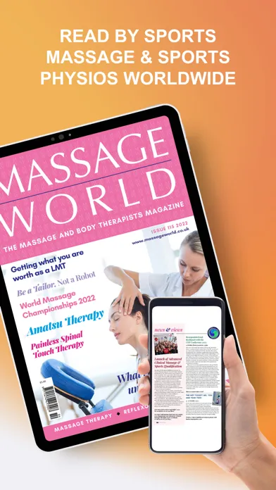 Captures d'écran de Massage World Magazine
