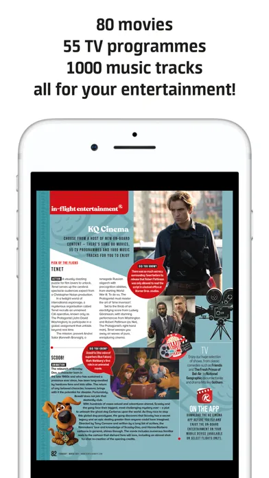Capturas de tela do MSAFIRI Kenya Airways Magazine