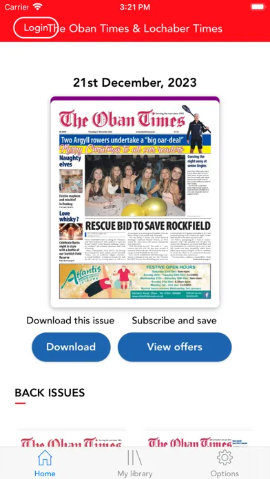 Capturas de tela do The Oban & West Highland Times
