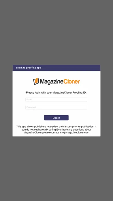 Capturas de tela do MagazineCloner Proofing App