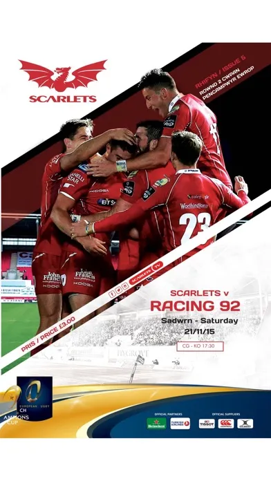 Скриншоты Scarlets Official Matchday
