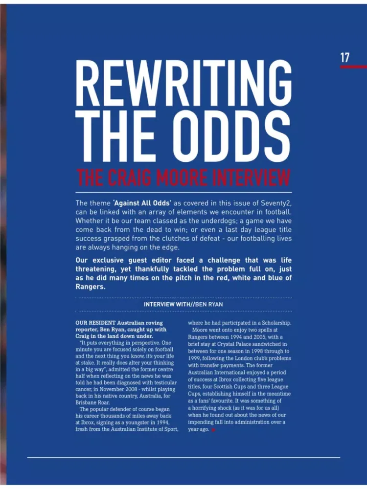Tangkapan skrin Seventy2 Magazine – The Glasgow Rangers Retro Magazine iPad 