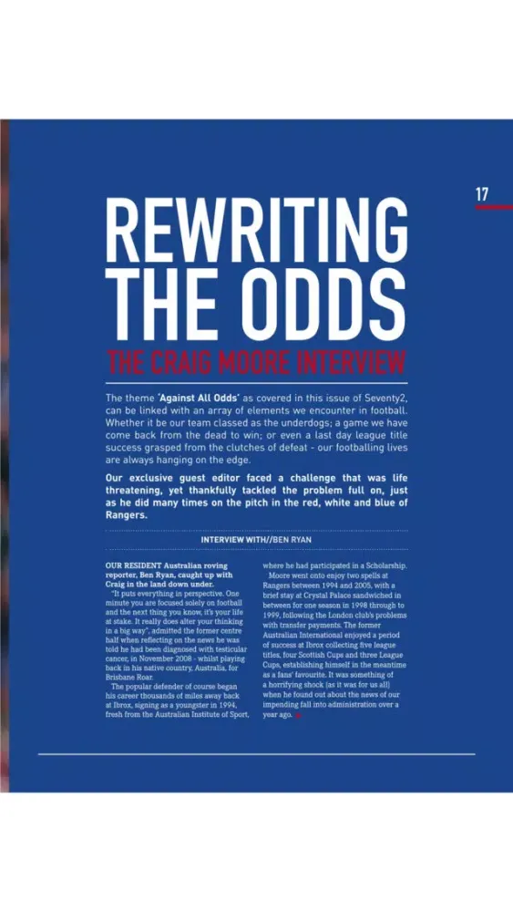Tangkapan skrin Seventy2 Magazine – The Glasgow Rangers Retro Magazine