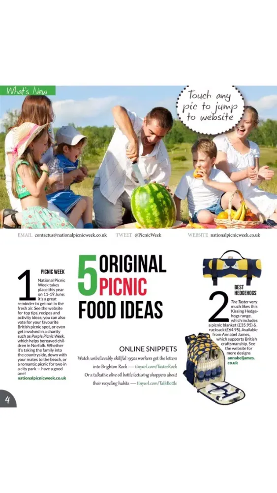 Capturas de tela do The Taster Magazine