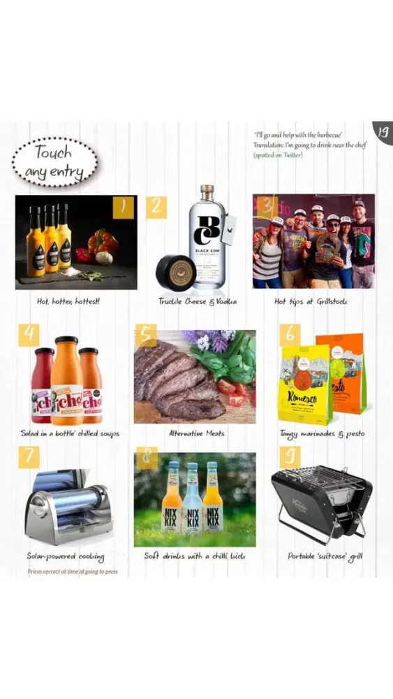 Capturas de tela do The Taster Magazine
