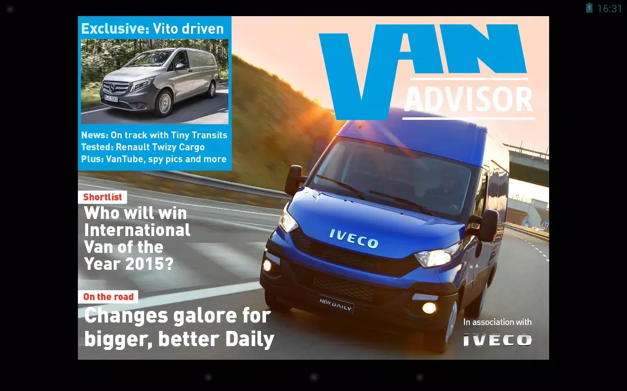 Capturas de tela do Van Advisor
