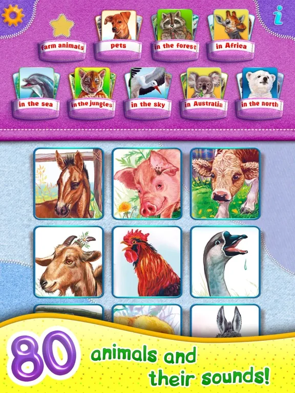 Animals words for kids! Rhymes iPad 应用截图