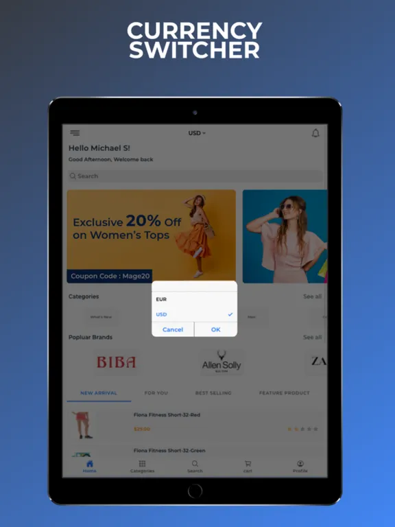 Screenshot di Mobile App For Magento 2 iPad 
