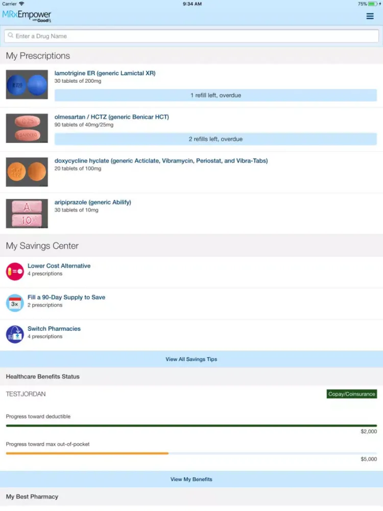 MRx Empower with GoodRx iPad  Screenshots
